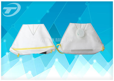 Folded N95 Mask With Exhalation Valve SBPP Fabric , N95 Face Mask